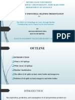 The Impact of Oil Spillage Through Pipeline Vandalization