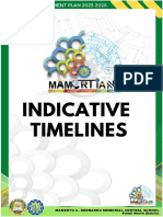 Indicative Timelines