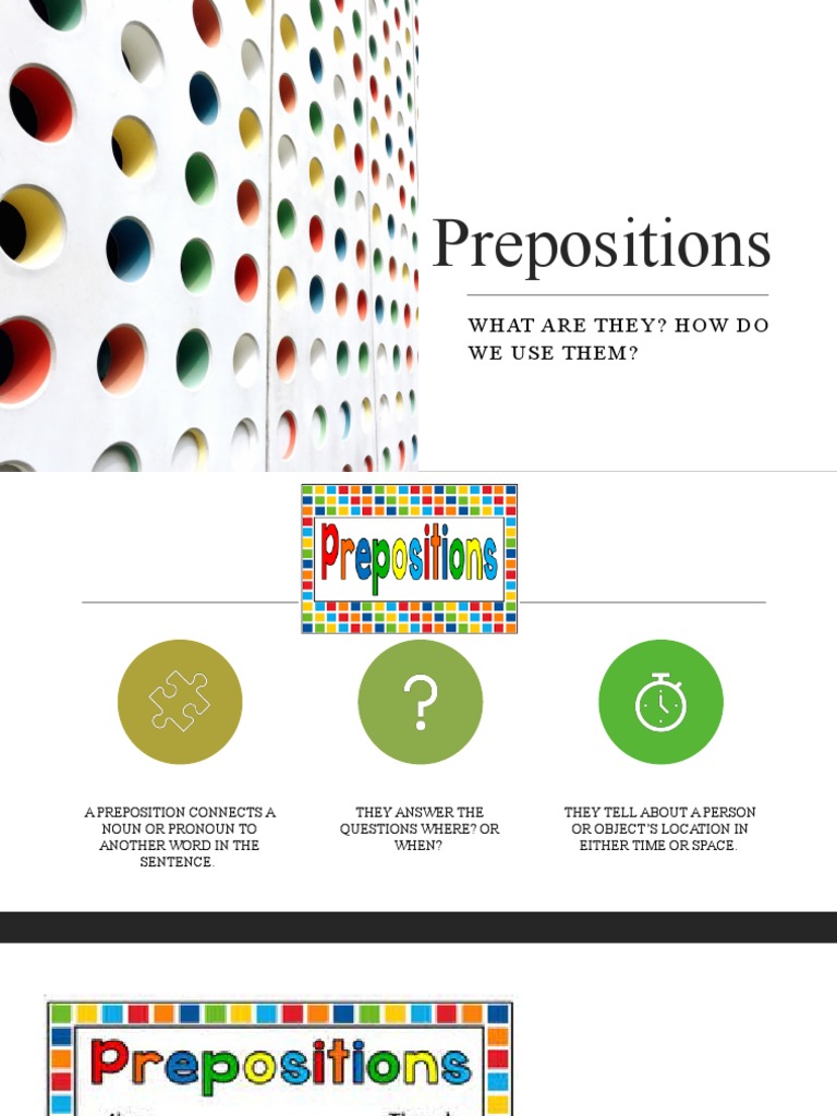 Prepositions Presentation | PDF