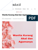 Wanita Kurang Akal Dan Agamanya - Muslimah - Or.id