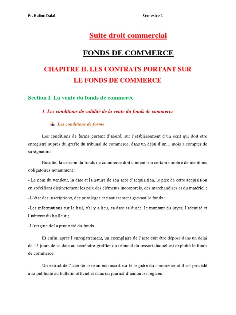 Suite Droit Commercial PDF Business