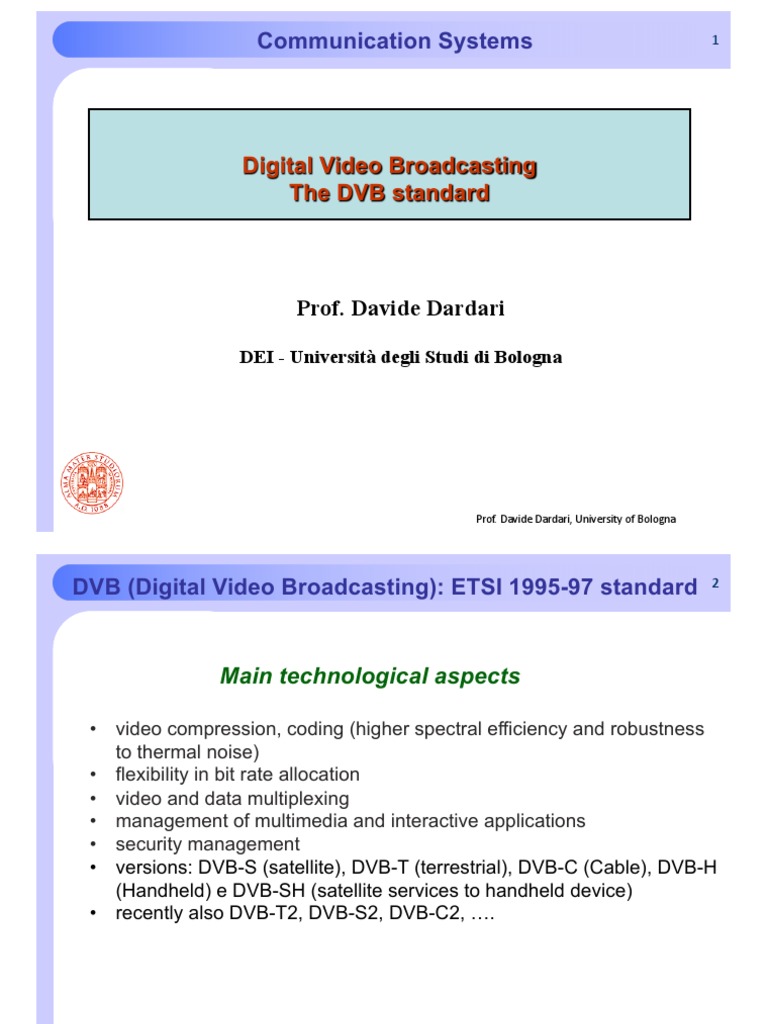 Understanding DVB-T Standards and Features | PDF