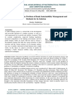 General Statement of The Problem of Bank Sustainability Management and Methods For Its Solution