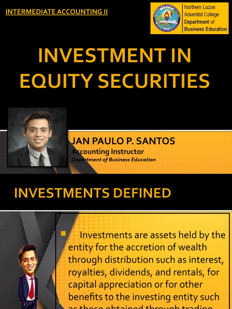 Investment in Equity Securities | PDF | Dividend | Stocks