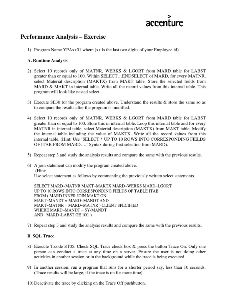 Exercise Performance Analysis Guide | PDF