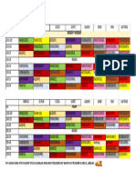 School class schedule by subject and teacher