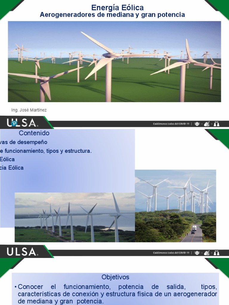Funcionamiento y Tipos de Aerogeneradores | PDF | Energía eólica | Turbina
