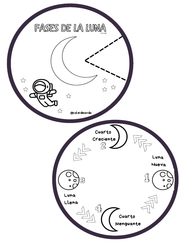 Fases de la Luna y su Ciclo Mensual | PDF
