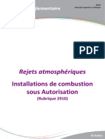 Installations de Combustion Sous Autorisation (Rubrique 2910A) - Décembre 2013-Creation