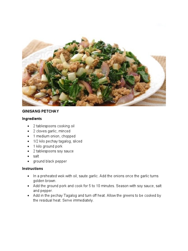 Food Recipes PDF Stir Frying Sauce