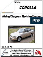 Wiring Diagram Electrical System / Diagramas Corolla Baby Camry 1993-1997