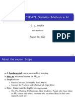 SMAI-M20-01: CSE-471: Statistical Methods in AI: C. V. Jawahar