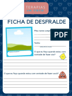 Ficha desfralde criança aprendizagem higiene