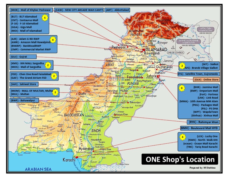 One Shop Locations in Pakistan | PDF
