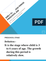 5 Early Childhood Period Preschool