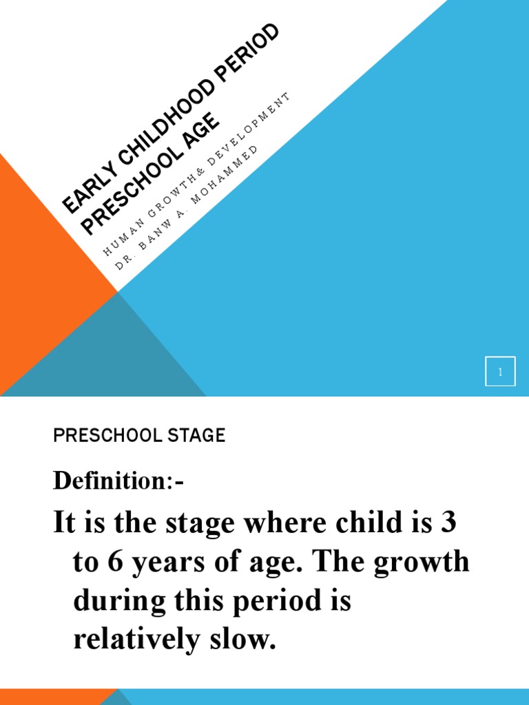 5 Early Childhood Period Preschool PDF