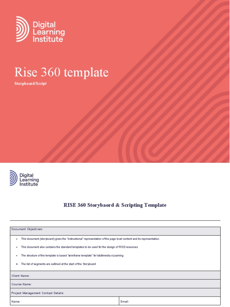 Rise 360 Storyboard & Scripting Guide | PDF | Multimedia | Computing