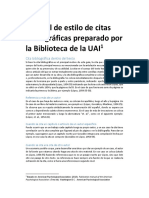 Manual de Estilo Citas Bibliográficas UAI
