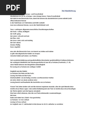 Die Fabel | PDF
