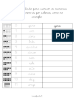 Caligrafia Numerais por extenso com Ten Frame