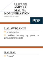 G8 3RD Quarter - L1 Mga Salitang Ginagamit Sa Impormal Na Komunikasyon