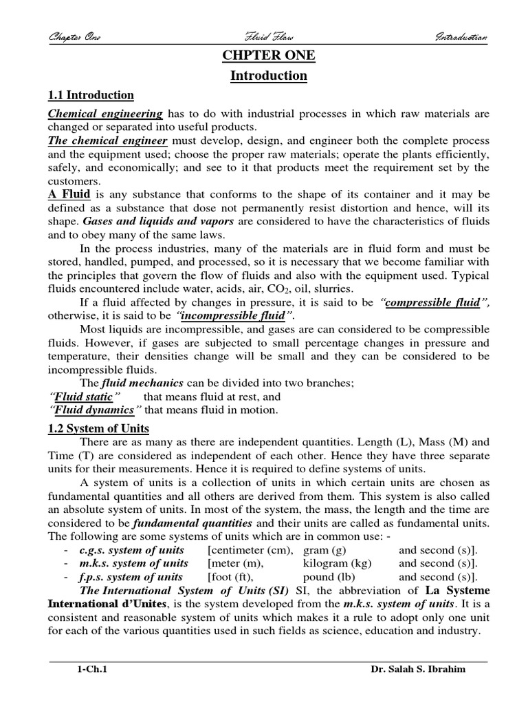 Chapter 1 Pdf Fluid Mechanics Fluid Dynamics