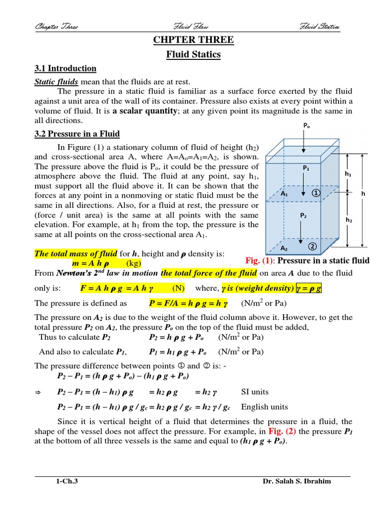 Chapter 3 | PDF | Pressure | Pressure Measurement