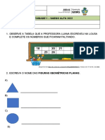 Atividade 1 Matematica 2 Ano