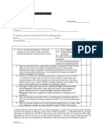 2021 0202 Health Checklist Disclosure Form