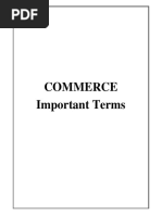 Important Terms Commerce