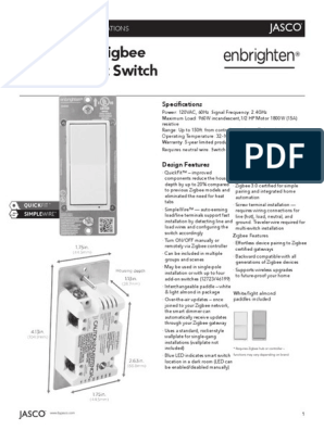 Enbrighten Zigbee Smart Light Switch Outdoor Plug-In, 43100, Black 