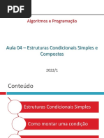Algoritmos e Estruturas Condicionais | PDF | Algoritmos | Programação ...