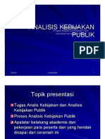 Analisis Kebijakan Publik