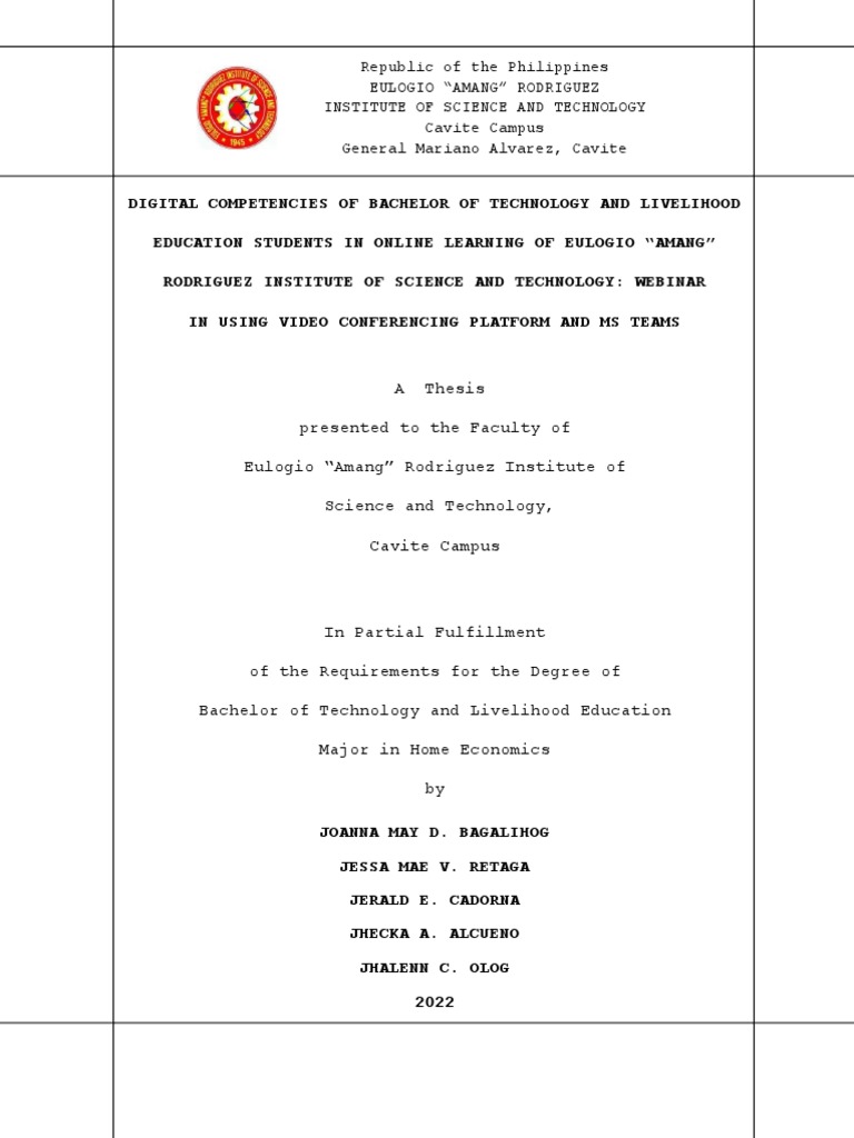 Final Thesis 2 Pdf Educational Technology Distance Education