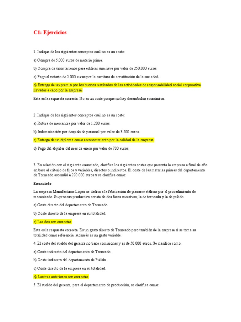 Clasificación de Costes en Empresas | PDF | Margen bruto | Business