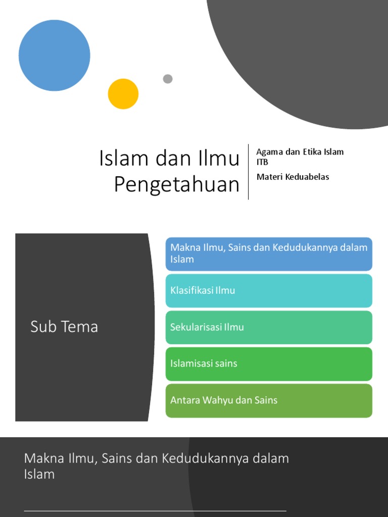 12 Islam Dan Ilmu Pengetahuan | PDF