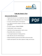 Checklist - Value The Patients View (Original)