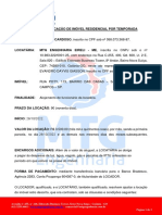 Contrato de Locação de Imóvel Residencial por Temporada