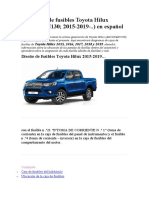 Fusibles Toyota Hilux 2015-2016-2017-2018 y 2019