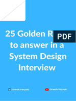 25 Golden Rules for System Design Interviews