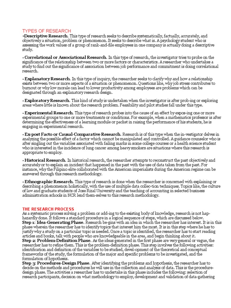 Overview of Research Types and Methods | PDF | Data Analysis | Experiment