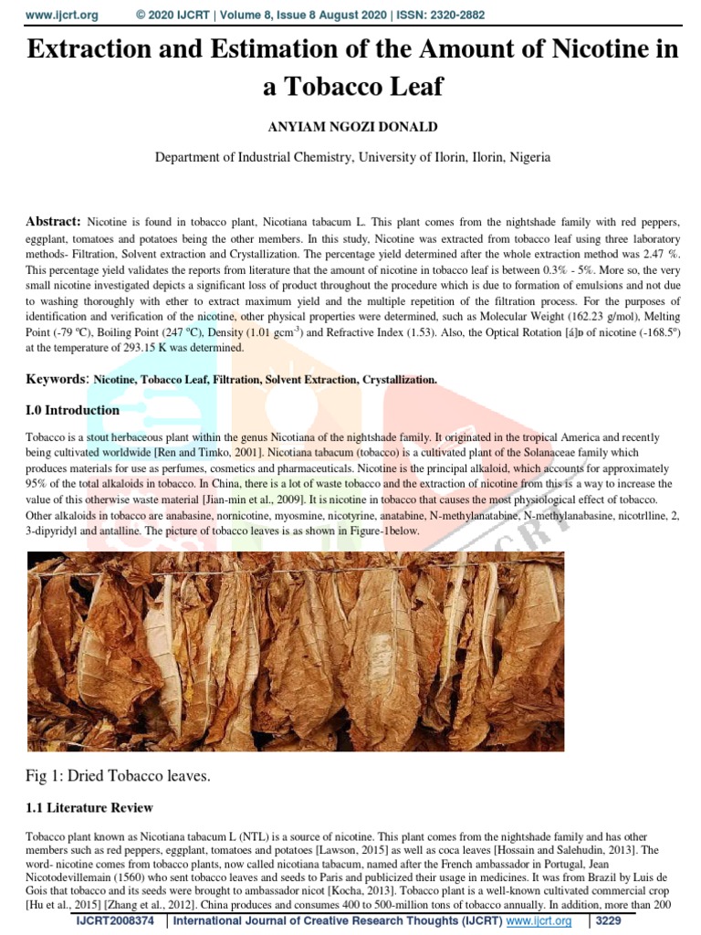 IJCRT2008374 | PDF | Nicotine | Tobacco Smoking