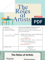 The Roles of Artists