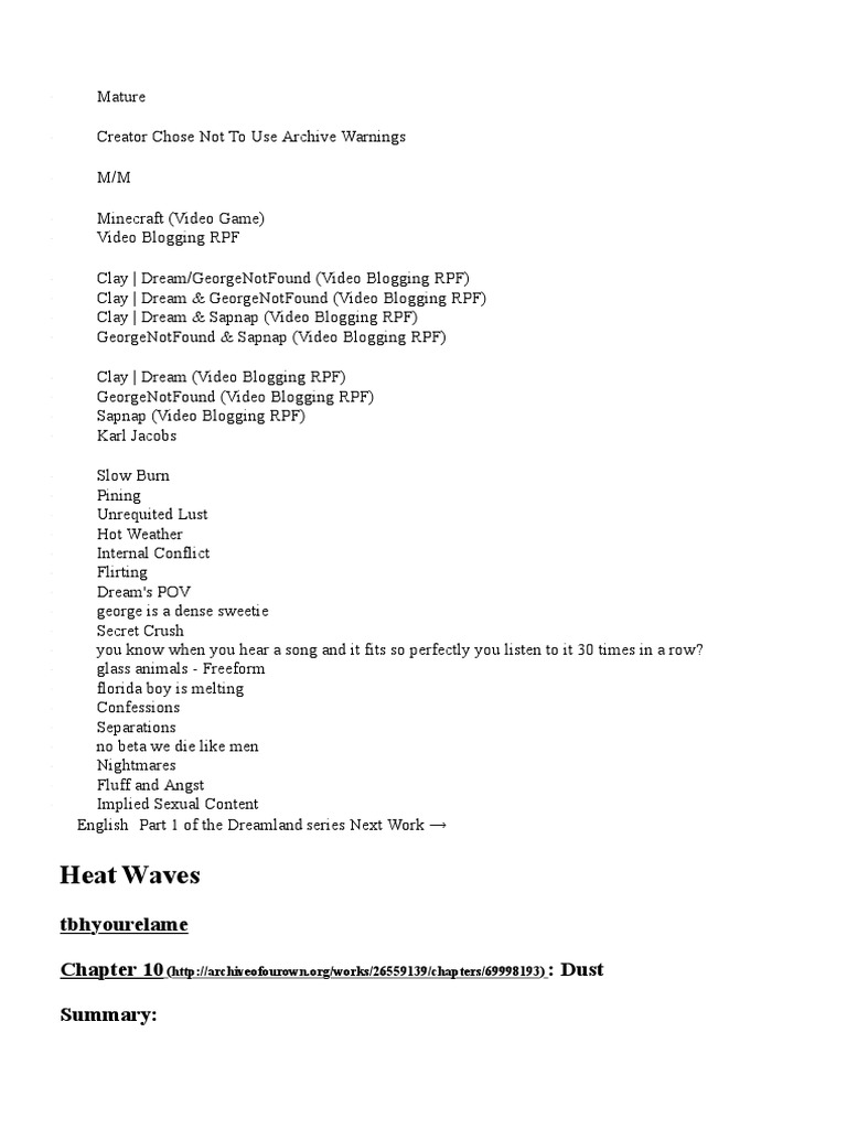 Heat Waves Chapter 10 Tbhyourelame Minecraft (Video Game