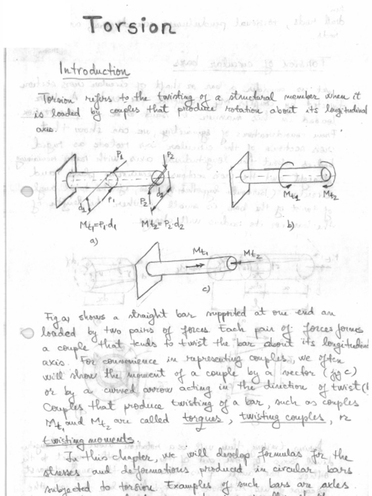 Strength of Materials 6. Torsion of Bars PDF
