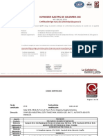 Certificado de Conformidad Interruptor Schneider