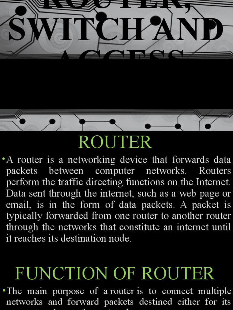 Lesson 8 Router Switch and Access Point Hand Out | PDF | Network Switch