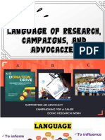 Language of Research Campaign and Advocacy 1