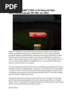 PSG Vs Al Nassr Al Hilal Live g2dx