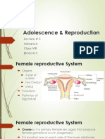 Adv - Adolescence and Reproduction - Lec Notes 6